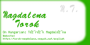 magdalena torok business card